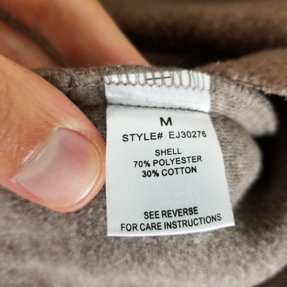 Oli & Hali Shacket Women M Brown Contrast Fleece Elbow Patch EJ30276 - Picture 4 of 7